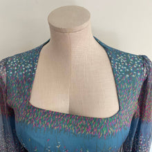 Load image into Gallery viewer, Vintage 1970s Designer Stavropoulos Silk Chiffon Long Sleeve Full Length Gown