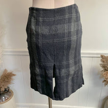 Load image into Gallery viewer, Jones NY Grey Black Plaid Slit Mini Pencil Skirt Sz 10