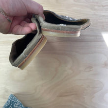 Load image into Gallery viewer, Llani Slippers Gray Beaded Mules Pointed Toe Sz EU 39