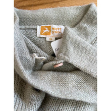 Load image into Gallery viewer, Vintage 1970s Classic Knit Grey High Neck Tie Sweater S