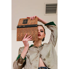 Load image into Gallery viewer, Vintage 1950s Ascot Casuals Ltd Green Velvet Trim Print Button up Blouse sz 8