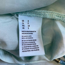 Load image into Gallery viewer, Upcycled Tie Dye American Eagle Boho Blue Embroidered Sun Mini Dress Cover-up Sz S