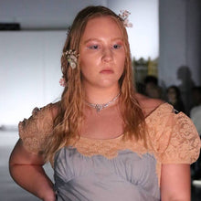 Load image into Gallery viewer, Aurora Set - Vintage 1960s Silver tone Rhinestone Necklace Clip on Earring set