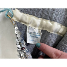 Load image into Gallery viewer, Vintage 1970s Silver Sequin Tube Skirt Top Festive Holiday One Size