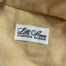 Load image into Gallery viewer, Vintage 1980s Lilli Ann Chamois Micro Faux Suede Tan Long-Sleeved Dress Button-front High Neck