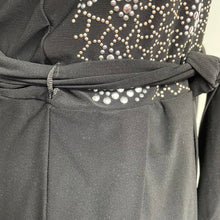 Load image into Gallery viewer, Vintage y2k Classic Sleeveless Jumpsuit Black Pants Metallic Bedazzled