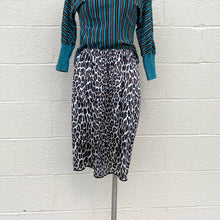 Load image into Gallery viewer, Vintage 1970s Lingerie Slip Skirt Animal Print Cheetah Leopard S