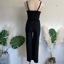 Load image into Gallery viewer, Vintage y2k Classic Sleeveless Jumpsuit Black Pants Metallic Bedazzled