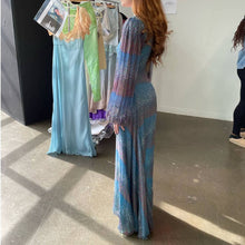 Load image into Gallery viewer, Vintage 1970s Designer Stavropoulos Silk Chiffon Long Sleeve Full Length Gown