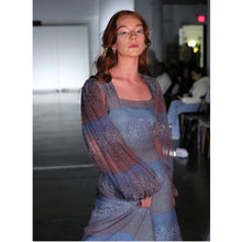 Load image into Gallery viewer, Vintage 1970s Designer Stavropoulos Silk Chiffon Long Sleeve Full Length Gown