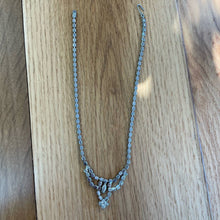 Load image into Gallery viewer, Aurora Set - Vintage 1960s Silver tone Rhinestone Necklace Clip on Earring set