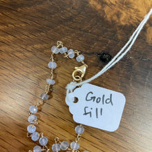 Load image into Gallery viewer, Handmade Artisan Blue Beaded Statement Pendant Beachy Boho Summer Necklace Gold Chain