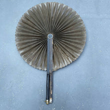Load image into Gallery viewer, Vintage 1940s Brown Wood &amp; Paper Decorative Fan Floral

