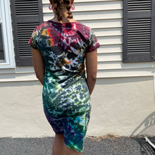 Load image into Gallery viewer, Vintage y2k Tie Dye Multi Color Rainbow T-shirt Dress M
