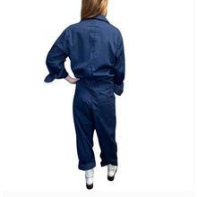 Load image into Gallery viewer, Vintage Navy Blue Mechanic-Style Jumpsuit Utility Coveralls 40R
