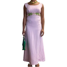Load image into Gallery viewer, Vintage 1970s Handmade Pink Green Empire Cotton Maxi Dress XS
