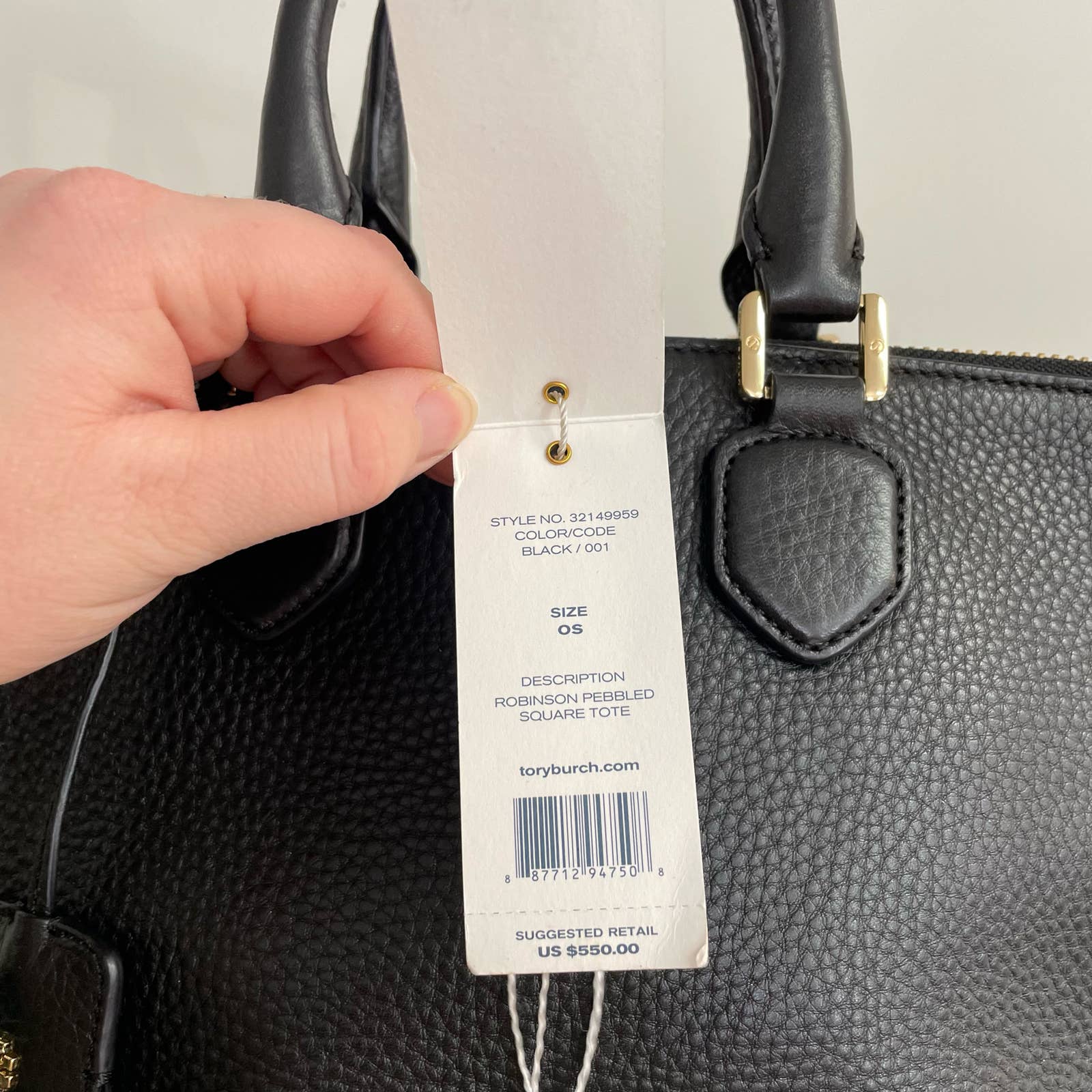 Tory Burch Robinson Pebbled Leather Tote Bag