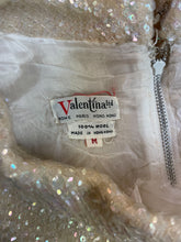 Load image into Gallery viewer, Vintage Valentina Sequin Knit Cream Turtleneck Blouse Sz 12-16
