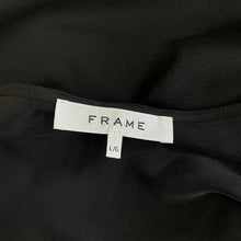 Load image into Gallery viewer, FRAME Classic Black Sleeveless Silk Blouse Spaghetti Straps Sz L
