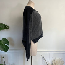 Load image into Gallery viewer, L2 London Cashmere Black Gray Colorblock Cardigan Sz M
