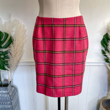 Load image into Gallery viewer, 90s Maxou Vintage 90s y2k Hot Pink Tartan Plaid Pencil Skirt Sz 6

