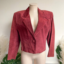 Load image into Gallery viewer, Vintage 80s Avanti Cropped Bolero Blazer Jacket Suede Rust Colored Sz 6
