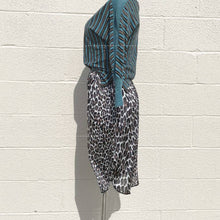 Load image into Gallery viewer, Vintage 1970s Lingerie Slip Skirt Animal Print Cheetah Leopard S
